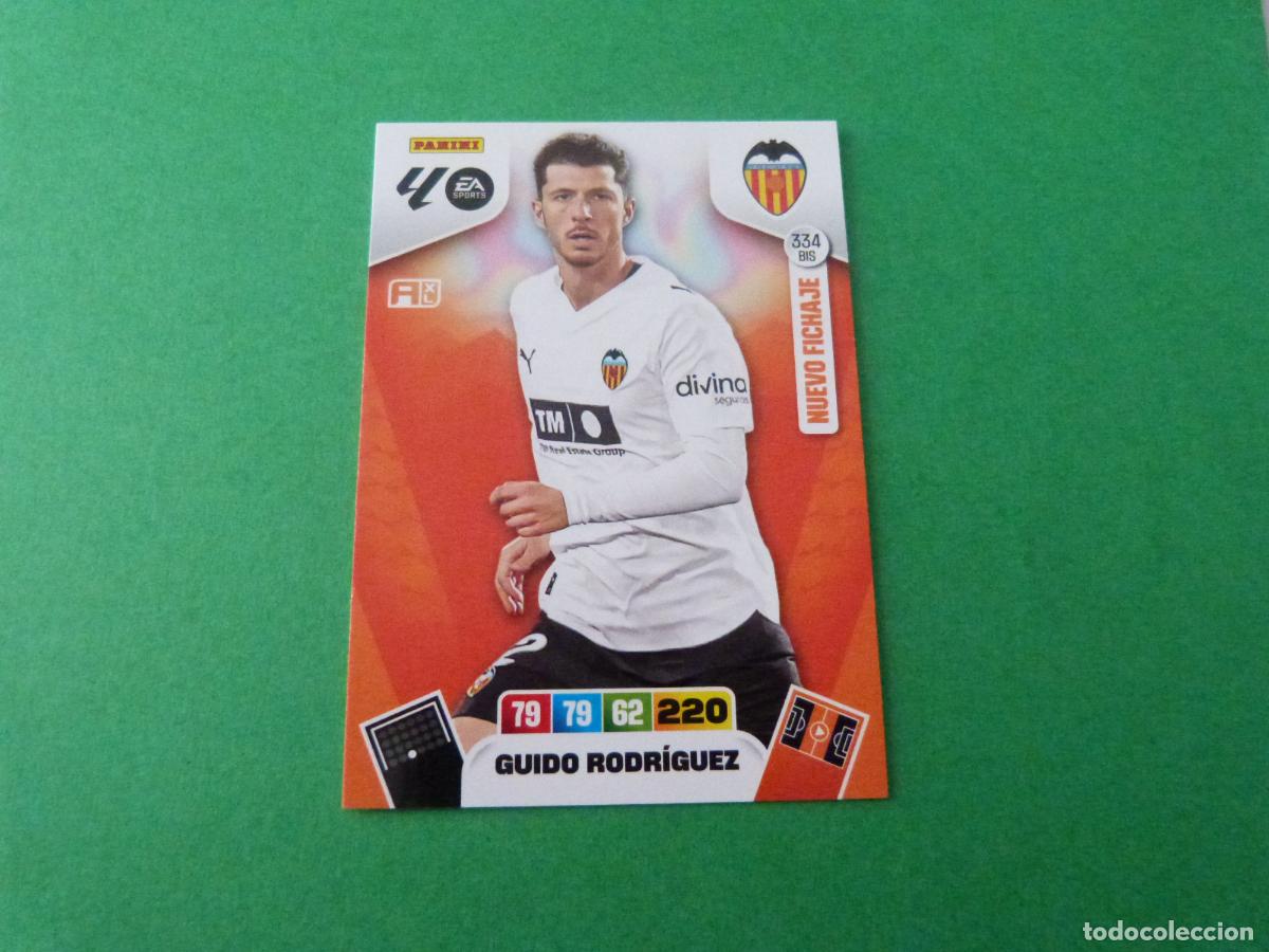 Cromos de F&uacute;tbol: TRADING CARD FUTBOL GUIDO RODRIGUEZ VALENCIA C.F. N&ordm; 334 BIS LIGA ADRENALYN XL 2025-2026/25-26