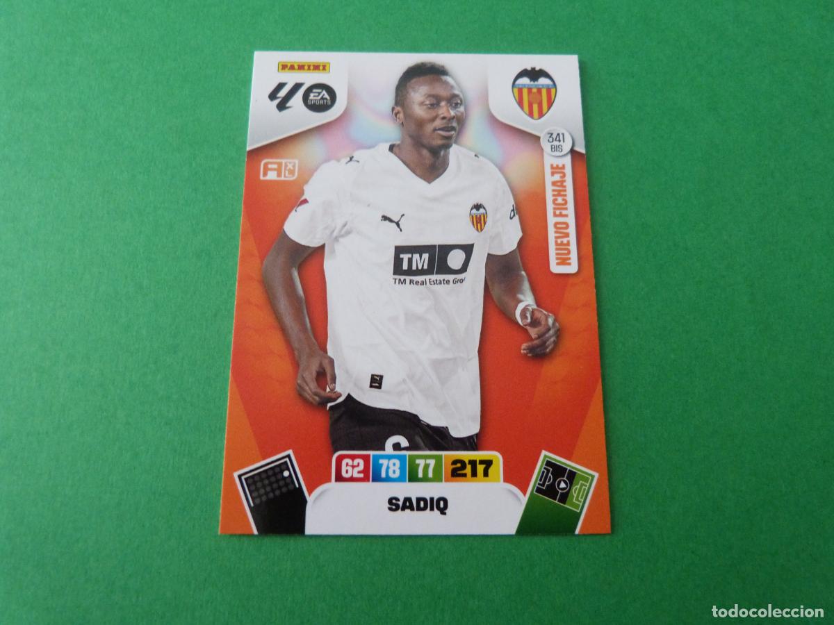 Cromos de F&uacute;tbol: TRADING CARD FUTBOL SADIQ VALENCIA C.F. N&ordm; 341 BIS LIGA ADRENALYN XL 2025-2026/25-26