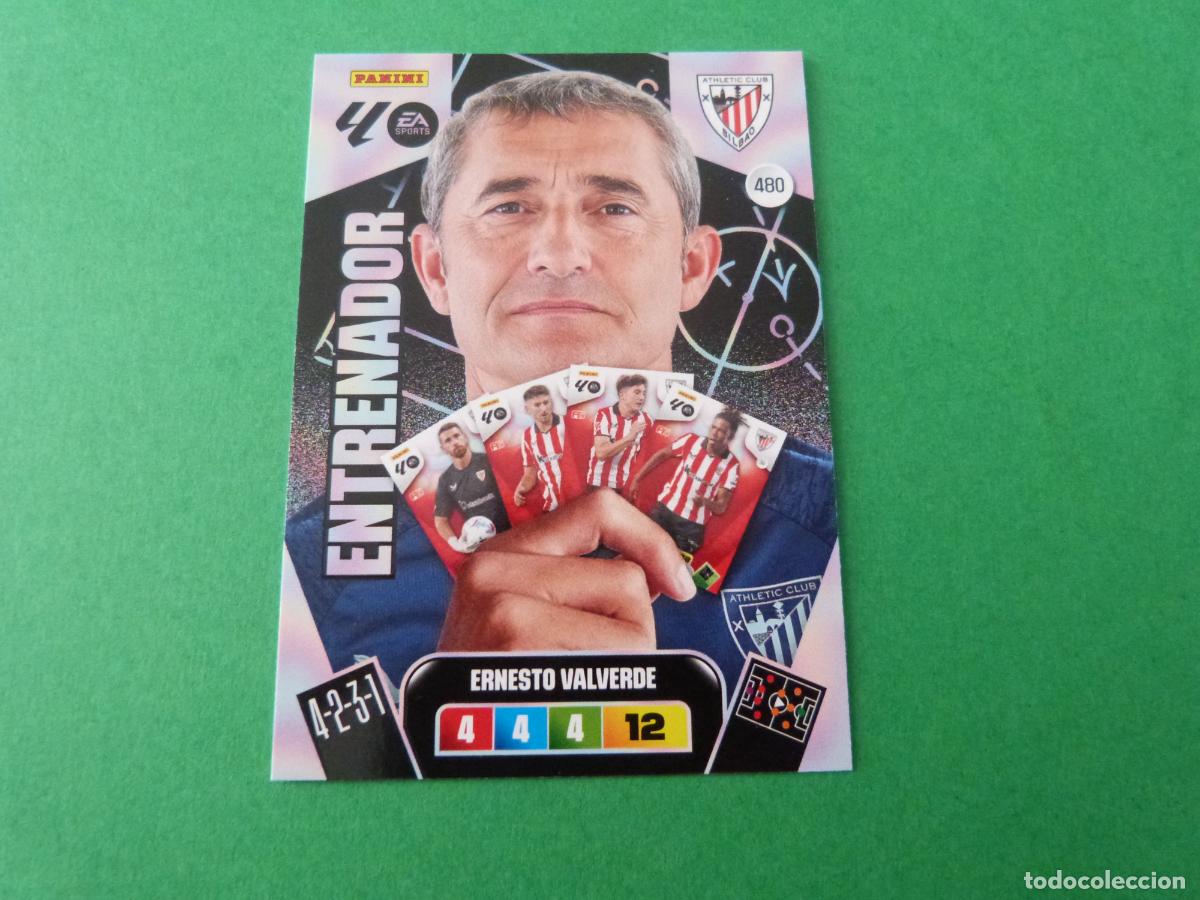Cromos de F&uacute;tbol: TRADING CARD FUTBOL ERNESTO VALVERDE ATH. BILBAO N&ordm; 480 LIGA ADRENALYN XL 2025-2026/25-26