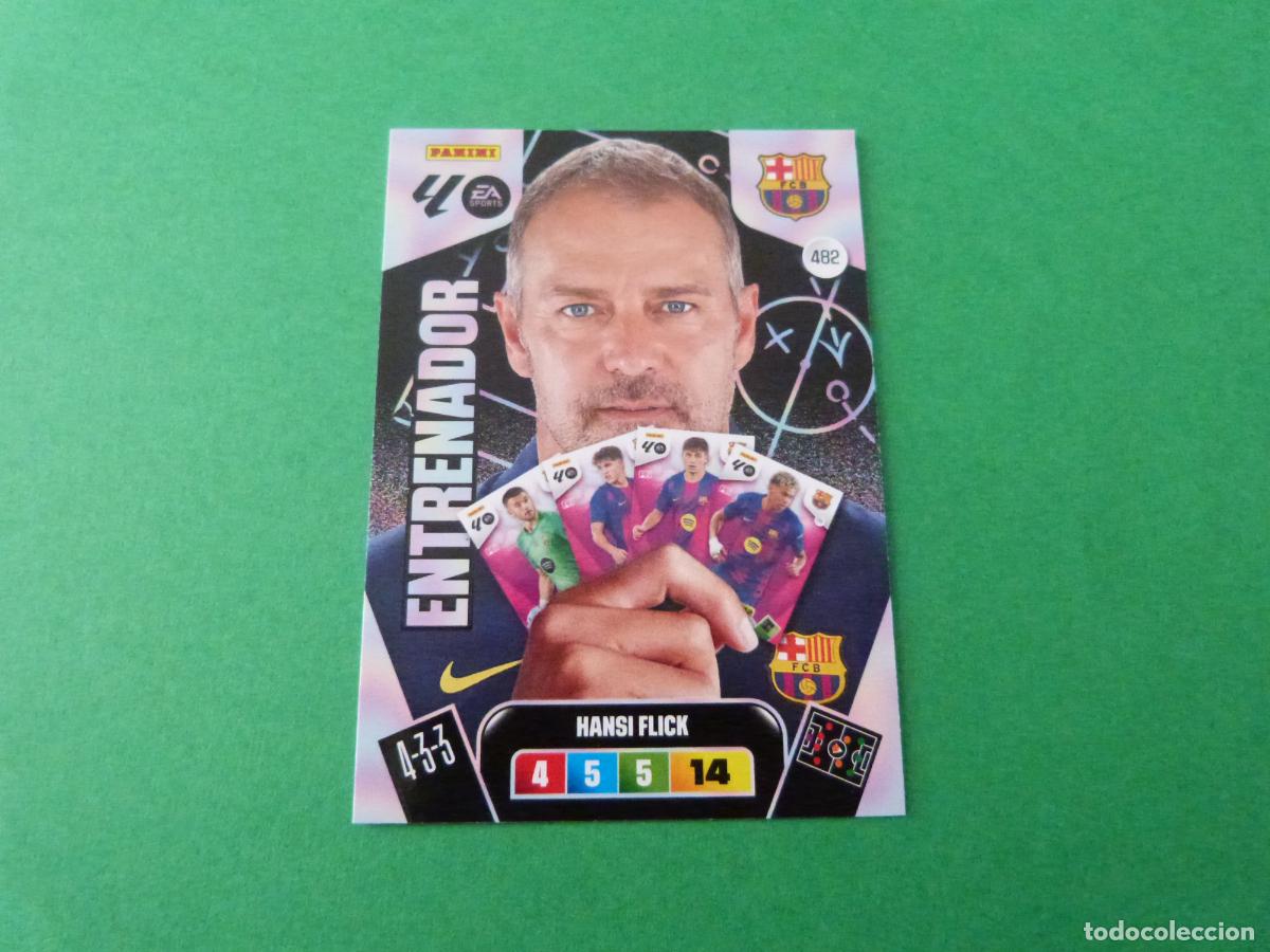 Cromos de F&uacute;tbol: TRADING CARD FUTBOL HANSI FLICK F.C. BARCELONA N&ordm; 482 LIGA ADRENALYN XL 2025-2026/25-26
