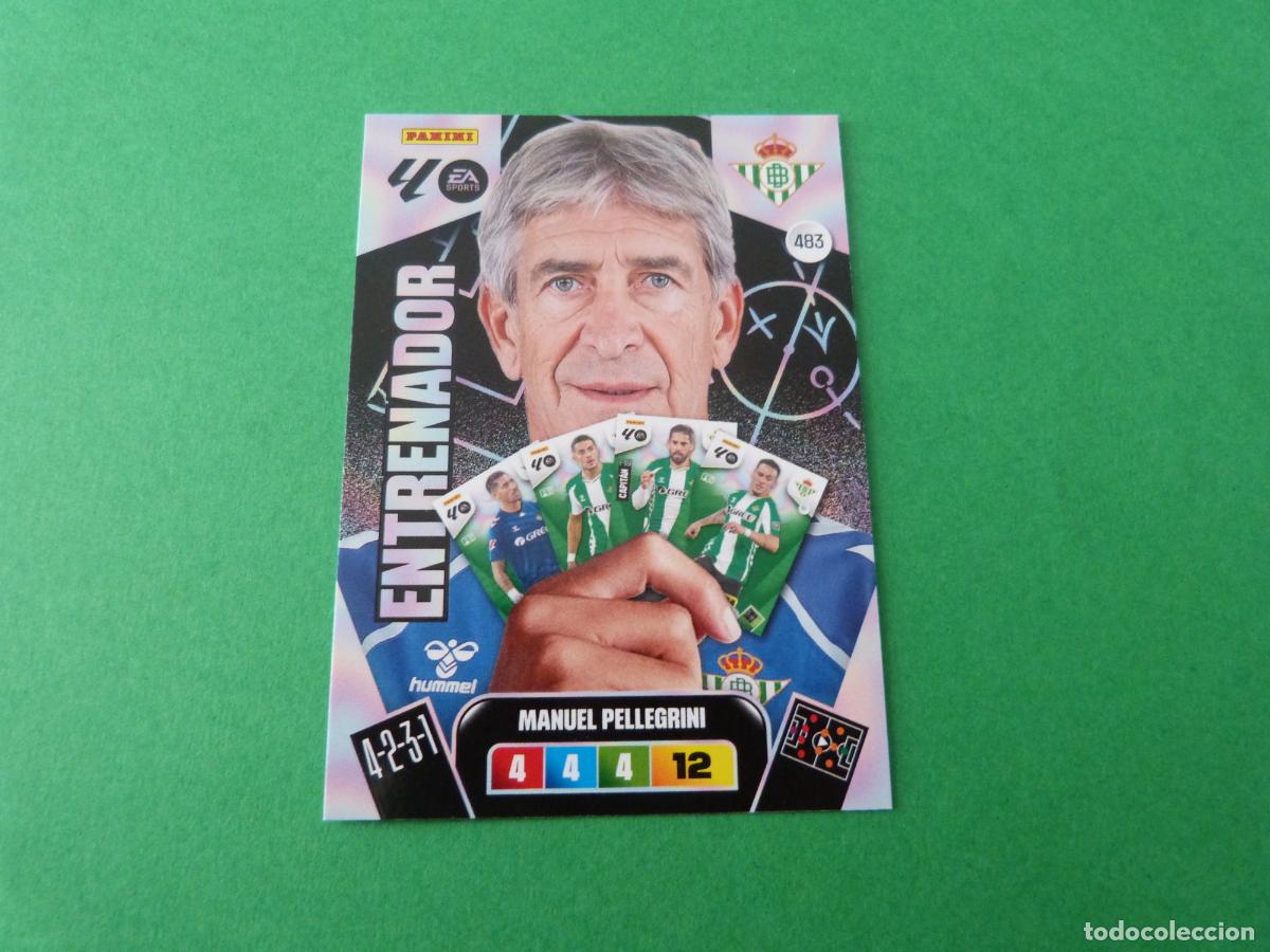 Cromos de F&uacute;tbol: TRADING CARD FUTBOL MANUEL PELLEGRINI REAL BETIS BALOMPIE N&ordm; 483 LIGA ADRENALYN XL 2025-2026/25-26