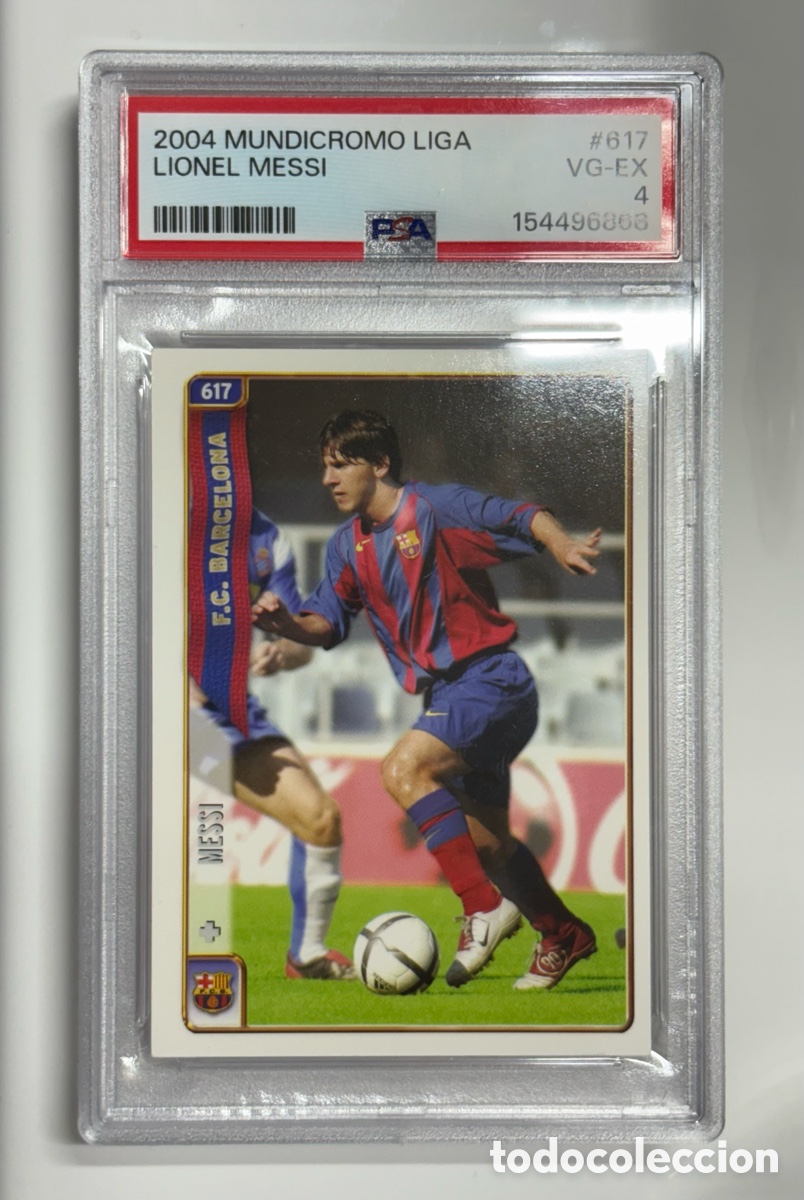 Cromos de F&uacute;tbol: Leo Messi 617 PSA 4 Rookie Fichas 2004 2005 Mundicromo Barcelona 04 05 Lionel