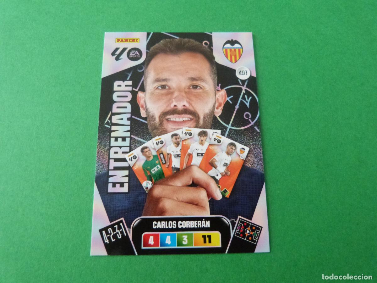 Football Stickers: TRADING CARD FUTBOL CARLOS CORBERAN VALENCIA C.F. N&ordm; 497 LIGA ADRENALYN XL 2025-2026/25-26
