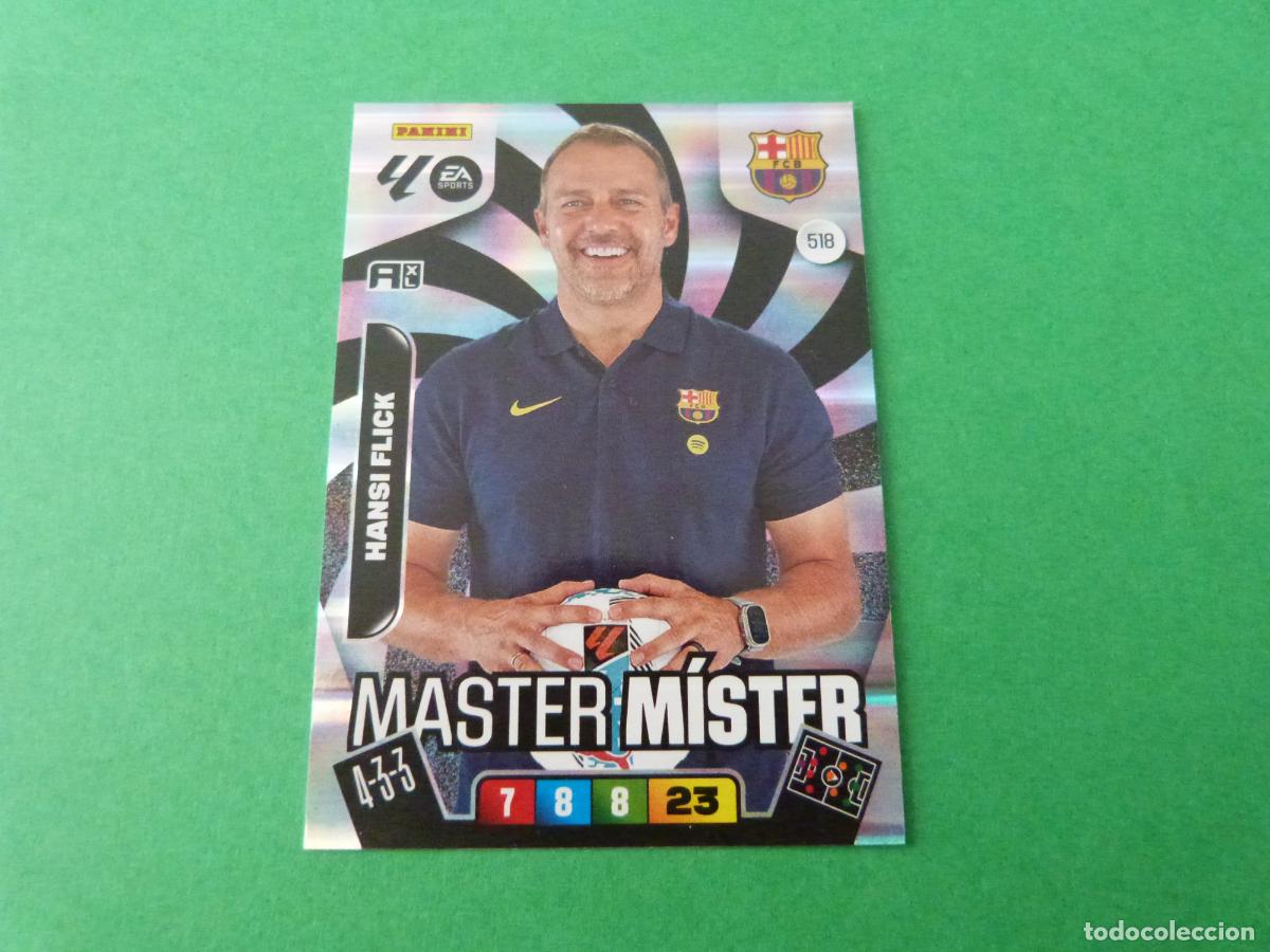Cromos de F&uacute;tbol: TRADING CARD FUTBOL HANSI FLICK F.C. BARCELONA N&ordm; 518 LIGA ADRENALYN XL 2025-2026/25-26