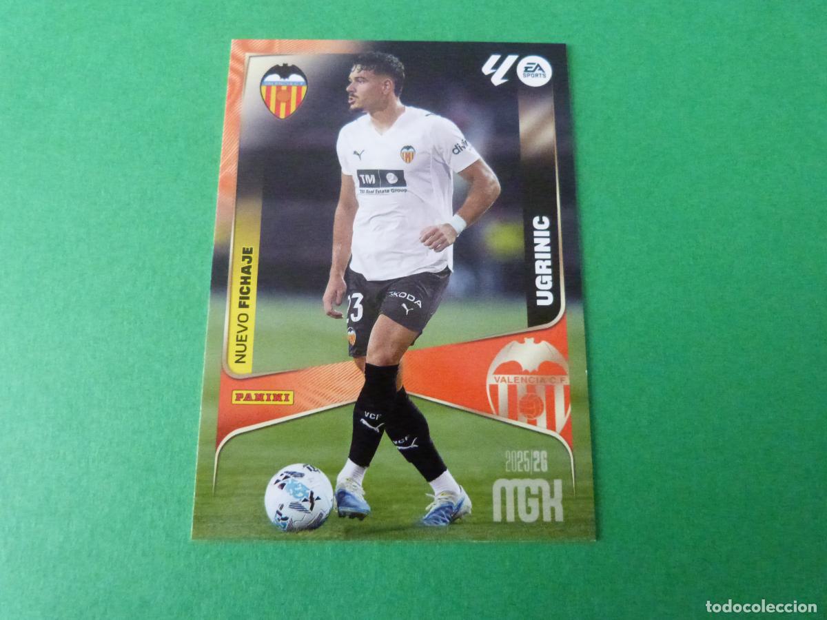 Cromos de F&uacute;tbol: TRADING CARD FUTBOL UGRINIC VALENCIA C.F. N&ordm; 470 LIGA MEGACRACKS 2025-2026/25-26