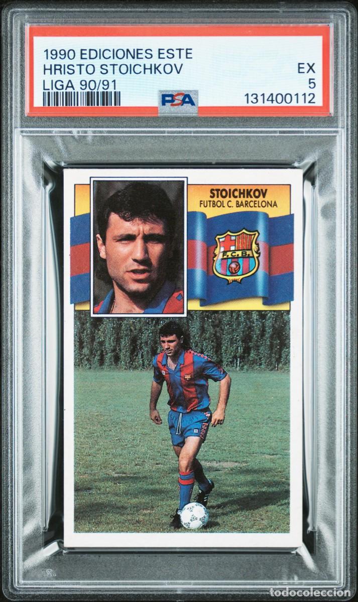 Cromos de F&uacute;tbol: Hristo Stoichkov FC Barcelona Ediciones ESTE 1990 1991 PSA 5