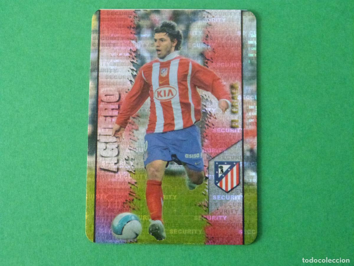 Cartes &agrave; collectionner de Football: TRADING CARD FUTBOL AG&Uuml;ERO ATLETICO DE MADRID BRILLO SEC. 188 FICHAS LIGA MUNDICROMO 2007-2008/07-08
