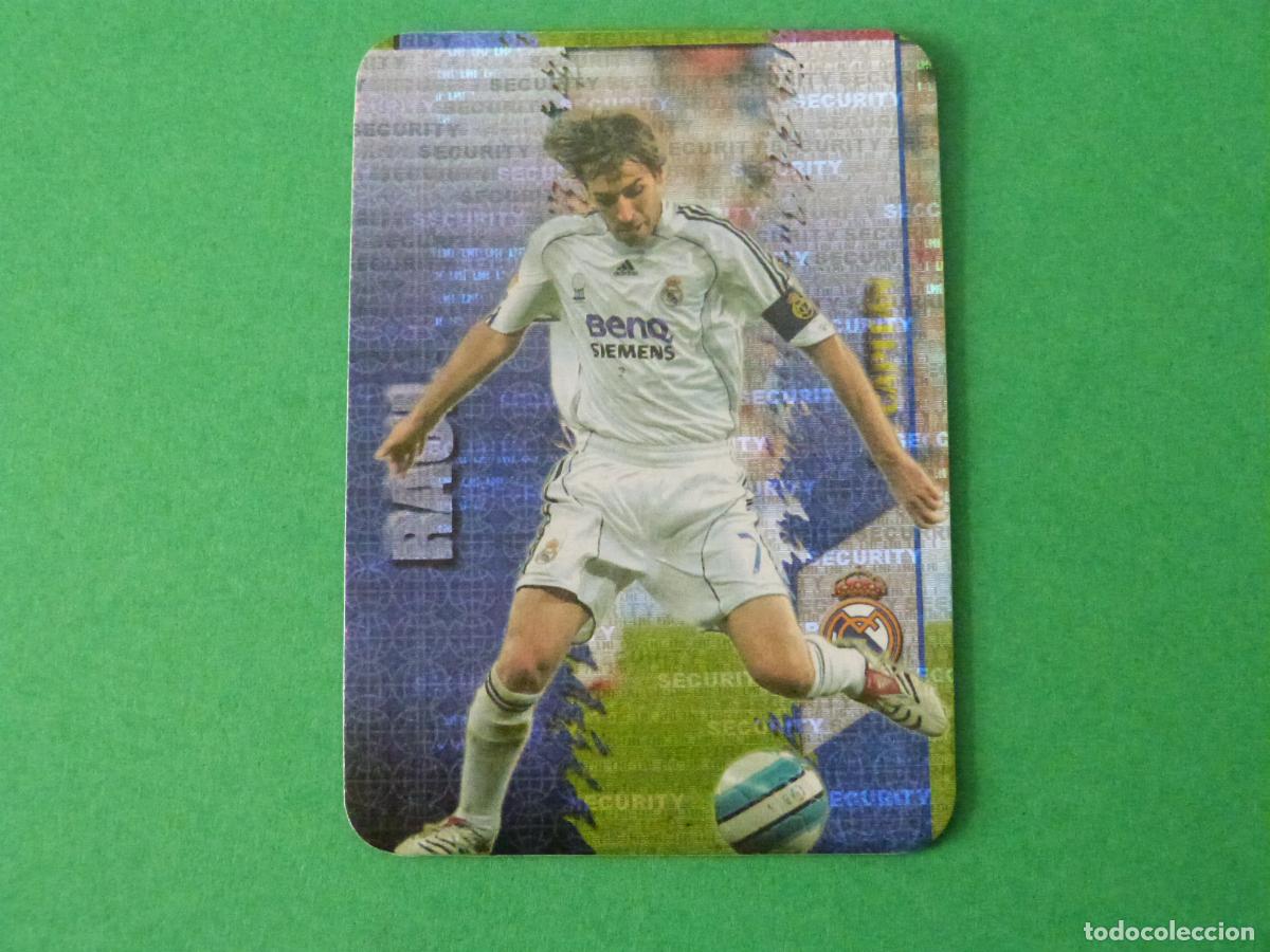 Cromos de F&uacute;tbol: TRADING CARD FUTBOL RAUL REAL MADRID BRILLO SECURITY N&ordm; 25 FICHAS LIGA MUNDICROMO 2007-2008/07-08