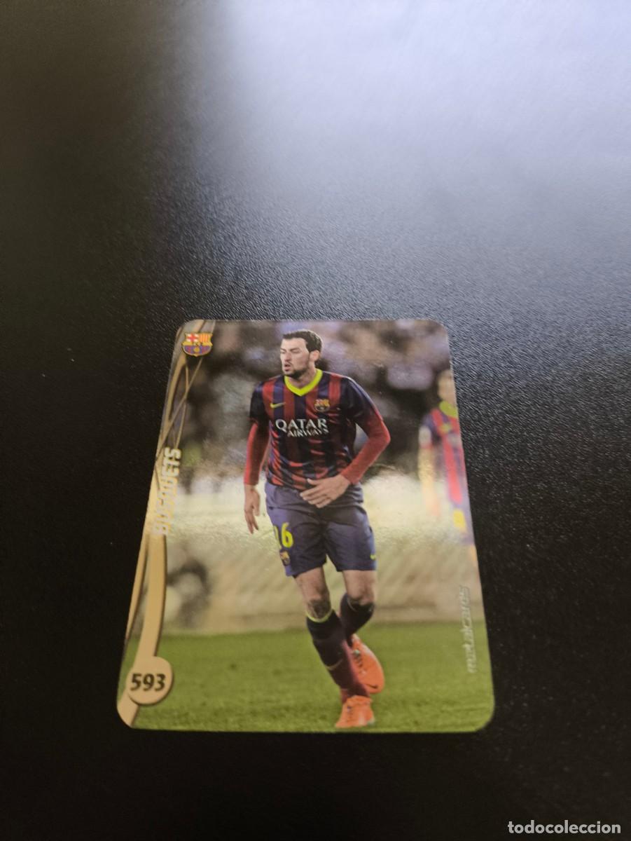 Cromos de F&uacute;tbol: 593 SERGIO BUSQUETS BARCELONA BRILLO LISO PLATA MUNDICROMO LIGA 2014 2015 14 15 NO PANINI ESTE