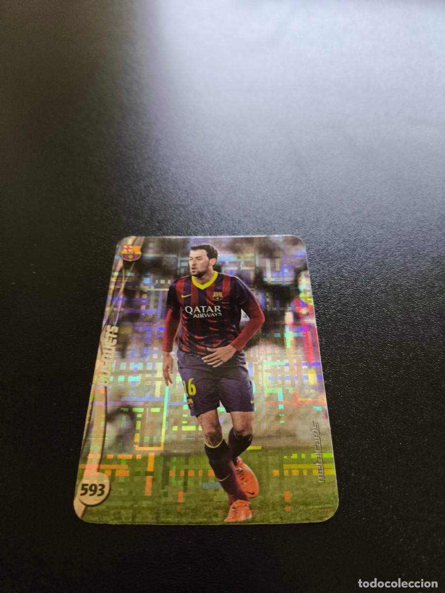 Cromos de F&uacute;tbol: 593 SERGIO BUSQUETS BARCELONA BRILLO TETRIS PLATA MUNDICROMO LIGA 2014 2015 14 15 NO PANINI ESTE