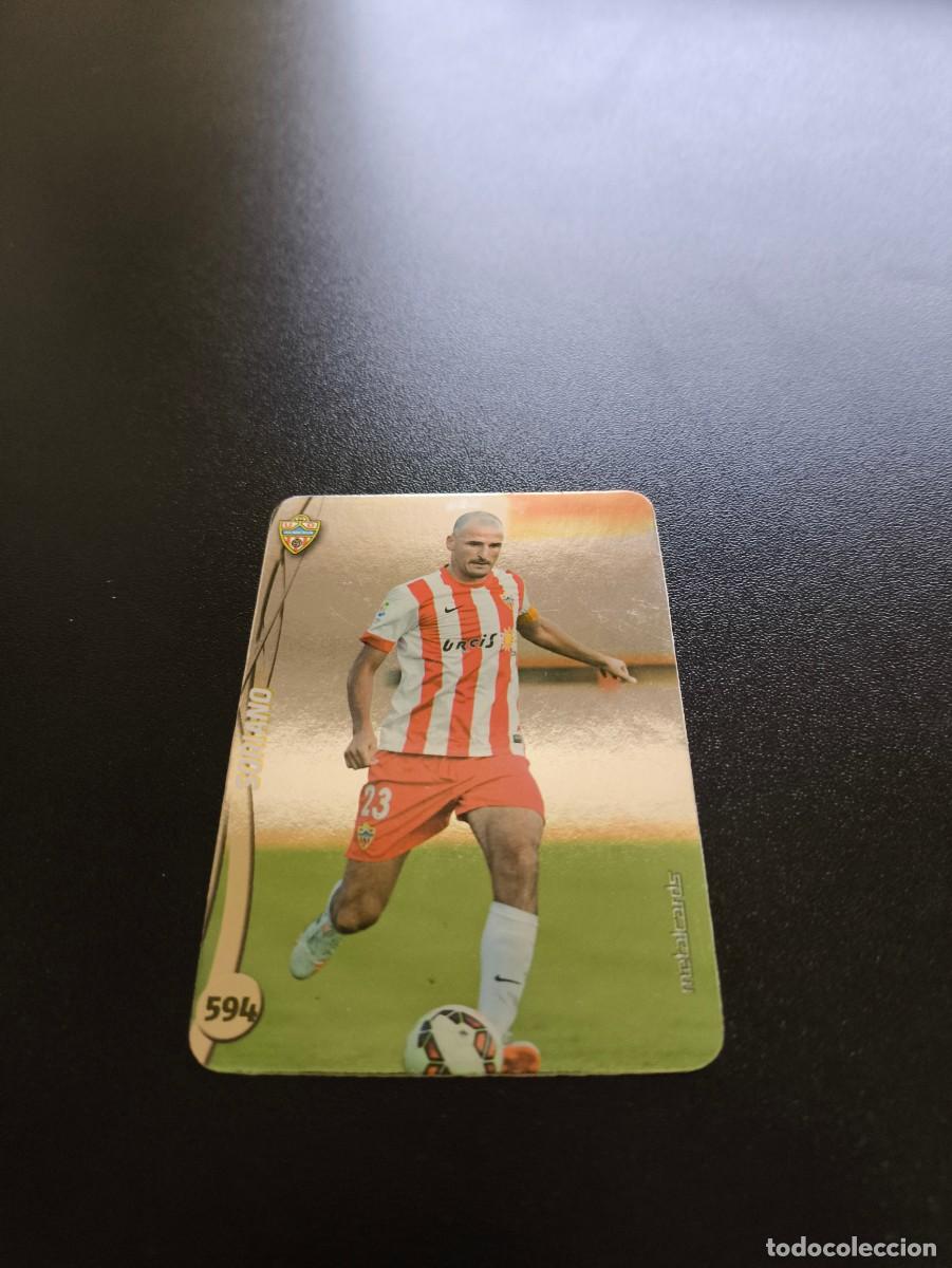 Cromos de F&uacute;tbol: 594 SORIANO ALMERIA BRILLO LISO PLATA MUNDICROMO LIGA 2014 2015 14 15 NO PANINI ESTE