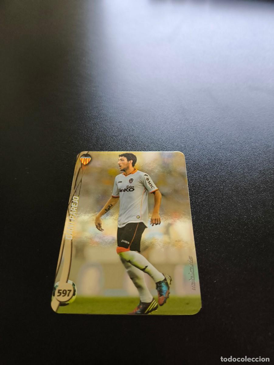 Cromos de F&uacute;tbol: 597 DANI PAREJO VALENCIA BRILLO LISO PLATA MUNDICROMO LIGA 2014 2015 14 15 NO PANINI ESTE