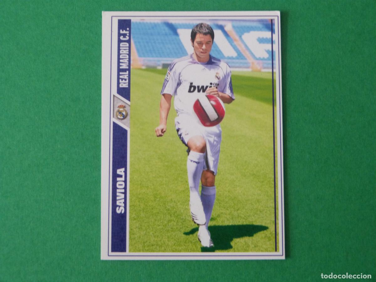 Cromos de F&uacute;tbol: TRADING CARD FUTBOL SAVIOLA REAL MADRID C.F. N&ordm; 20 FICHAS LIGA MUNDICROMO 2007-2008/07-08