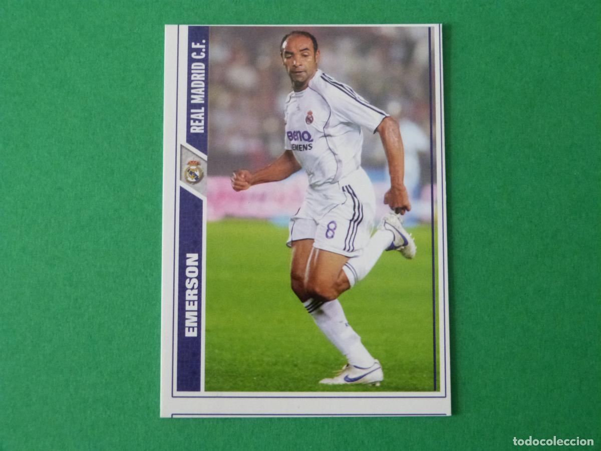Cromos de F&uacute;tbol: TRADING CARD FUTBOL EMERSON REAL MADRID C.F. BAJA N&ordm; 16 FICHAS LIGA MUNDICROMO 2007-2008/07-08