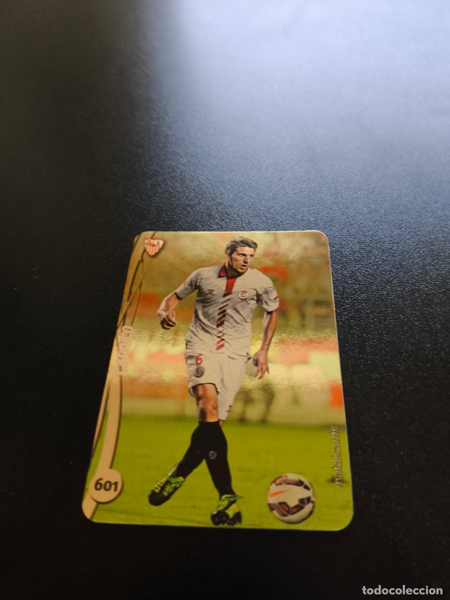 Cromos de F&uacute;tbol: 601 CARRICO SEVILLA BRILLO LISO DORADO MUNDICROMO LIGA 2014 2015 14 15 NO PANINI ESTE