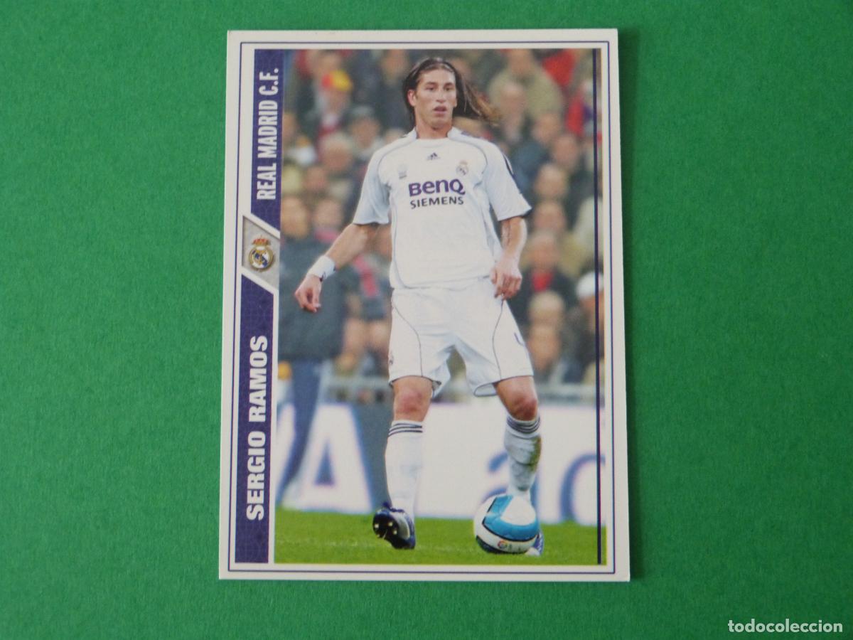 Cromos de F&uacute;tbol: TRADING CARD FUTBOL SERGIO RAMOS REAL MADRID C.F. N&ordm; 14 FICHAS LIGA MUNDICROMO 2007-2008/07-08