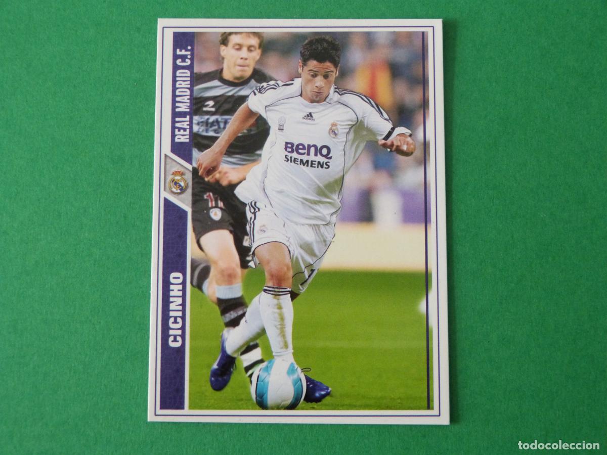 Figurine di Calcio: TRADING CARD FUTBOL CICINHO REAL MADRID C.F. BAJA N&ordm; 10 FICHAS LIGA MUNDICROMO 2007-2008/07-08