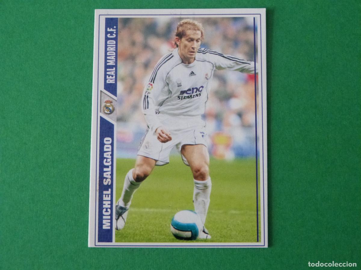 Cromos de F&uacute;tbol: TRADING CARD FUTBOL MICHEL SALGADO REAL MADRID C.F. N&ordm; 7 FICHAS LIGA MUNDICROMO 2007-2008/07-08