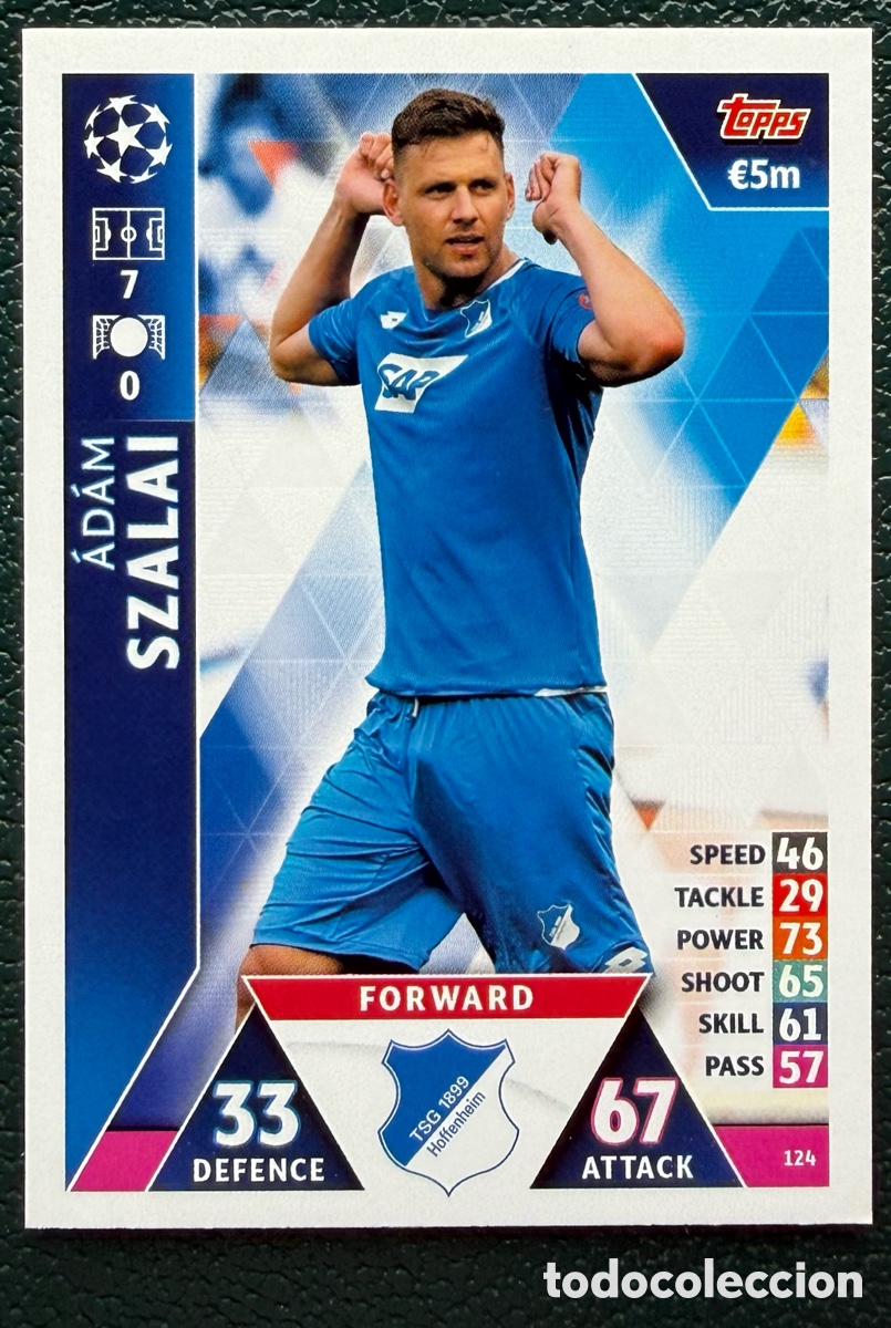 Figurine di Calcio: 124 ADAM SZALAI TSG 1899 HOFFENHEIM FICHAS ALBUM MATCH ATTAX CHAMPIONS TOPPS 2018 2019 18 19