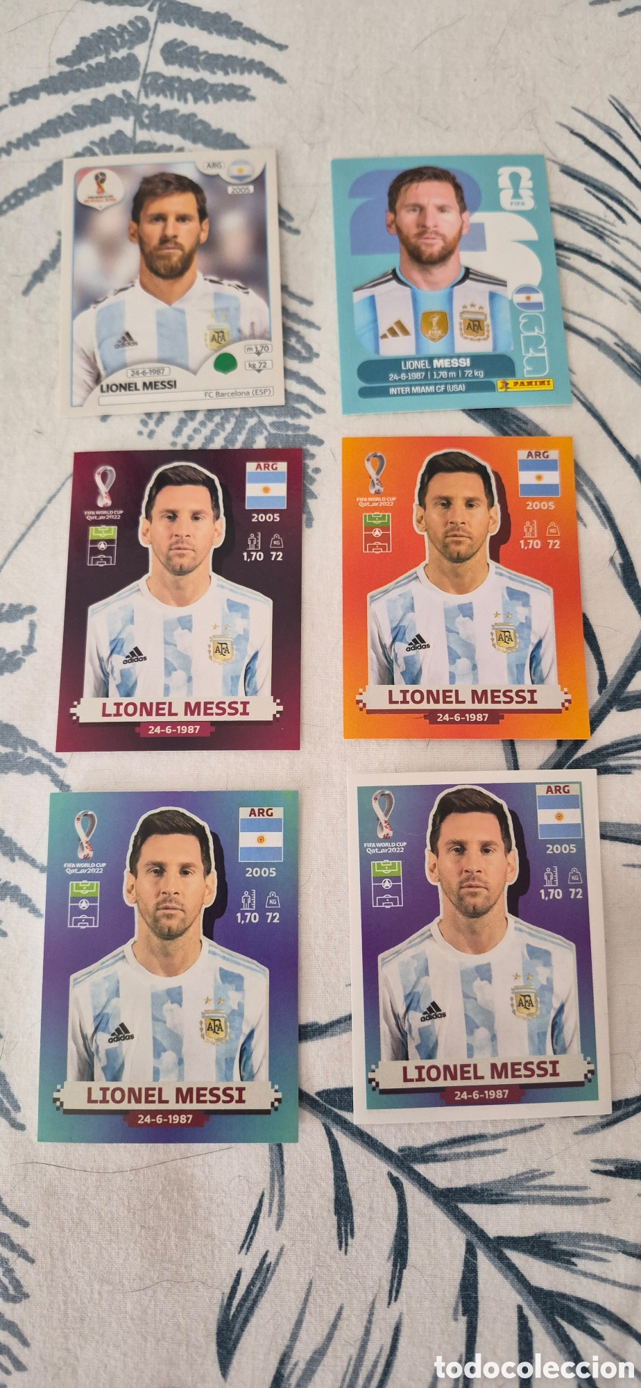 Cromos de F&uacute;tbol: CROMOS MUNDIALES MESSI ARGENTINA