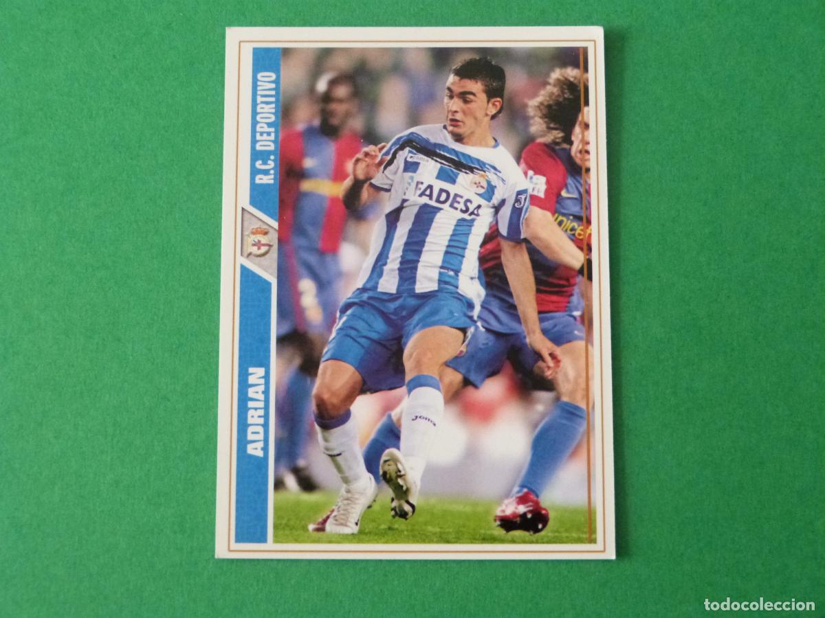 Cromos de F&uacute;tbol: TRADING CARD FUTBOL ADRIAN DEPORTIVO LA CORU&Ntilde;A N&ordm; 344 FICHAS LIGA MUNDICROMO 2007-2008/07-08
