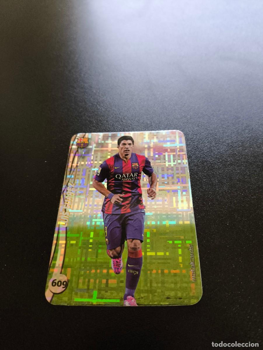 Cromos de F&uacute;tbol: 609 LUIS SUAREZ BARCELONA BRILLO TETRIS PLATA MUNDICROMO LIGA 2014 2015 14 15 NO PANINI ESTE