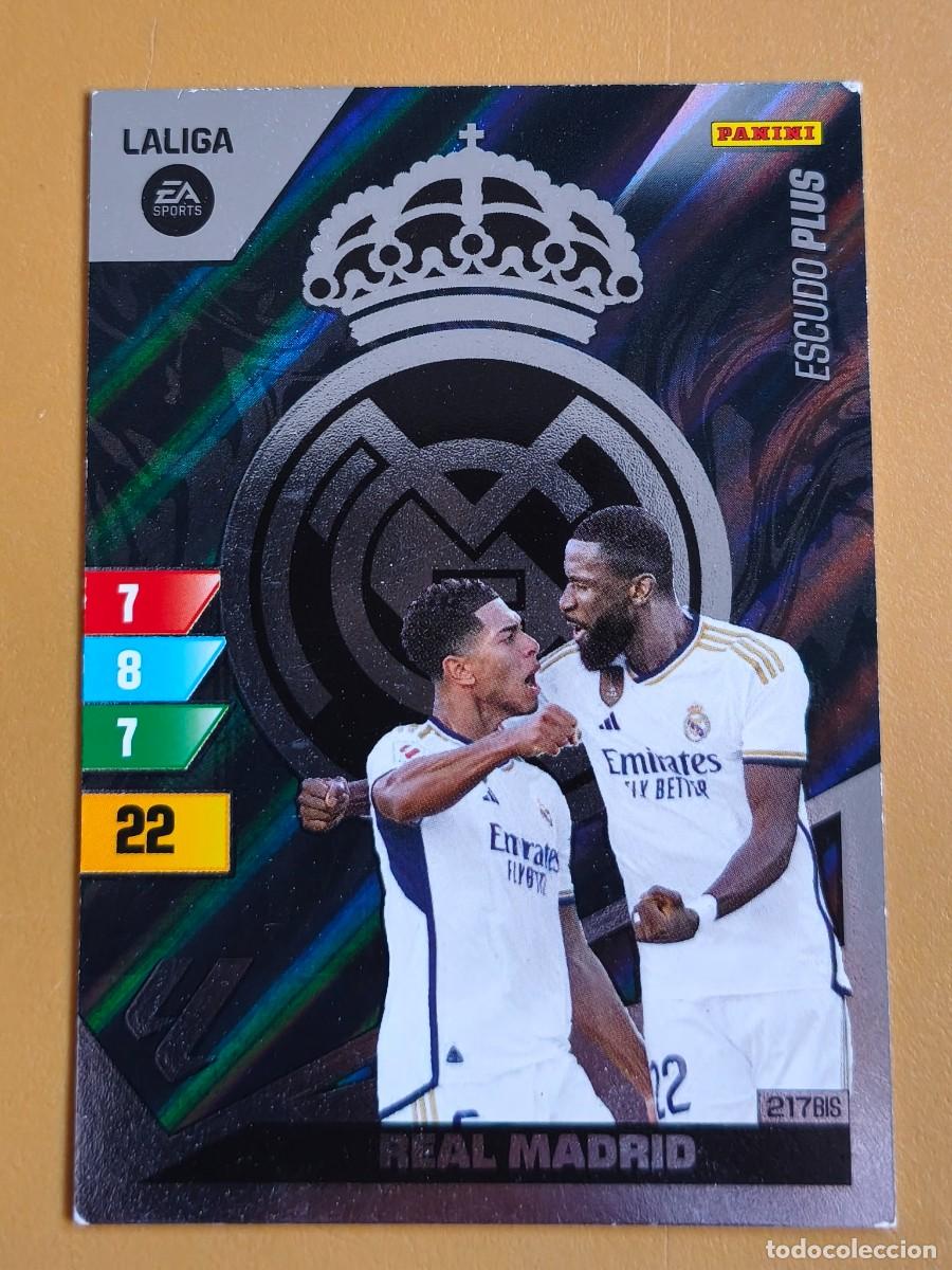 Cromos de F&uacute;tbol: escudo plus real madrid, 2023 24