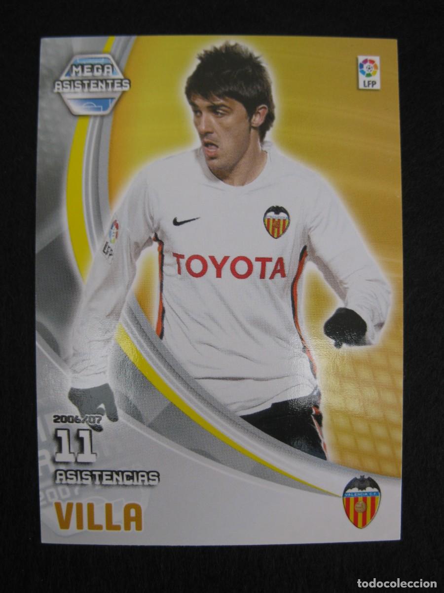 Figurine di Calcio: VILLA (VALENCIA C.F.) - N&ordm; 395 - MEGAASISTENTES - MEGACRACKS 2007-2008 - PANINI - 07-08.