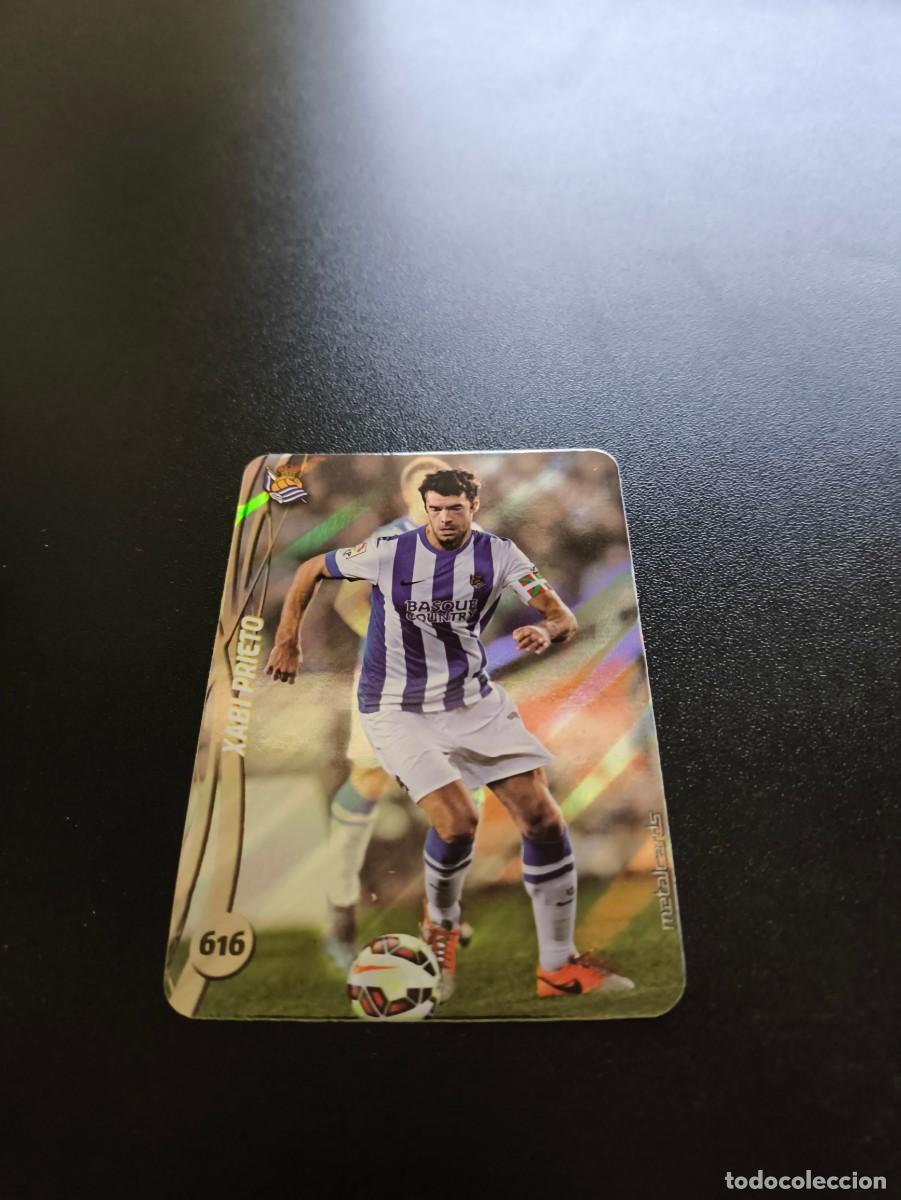 Cromos de F&uacute;tbol: 616 XABI PRIETO REAL SOCIEDAD BRILLO RAYAS PLATA MUNDICROMO LIGA 2014 2015 14 15 NO PANINI ESTE