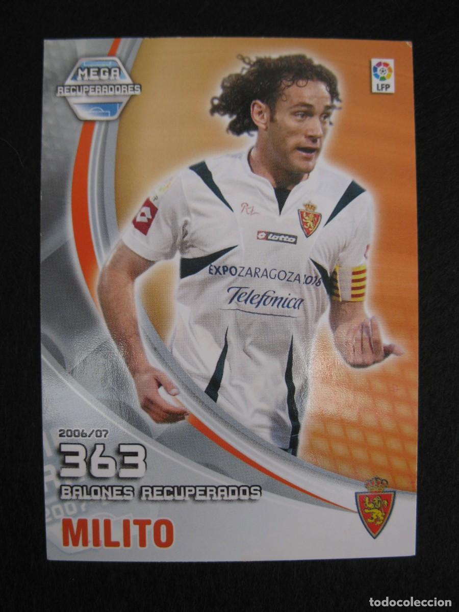 Cartes &agrave; collectionner de Football: MILITO (R. ZARAGOZA) - N&ordm; 397 - MEGARECUPERADORES - MEGACRACKS 2007-2008 - PANINI - 07-08.