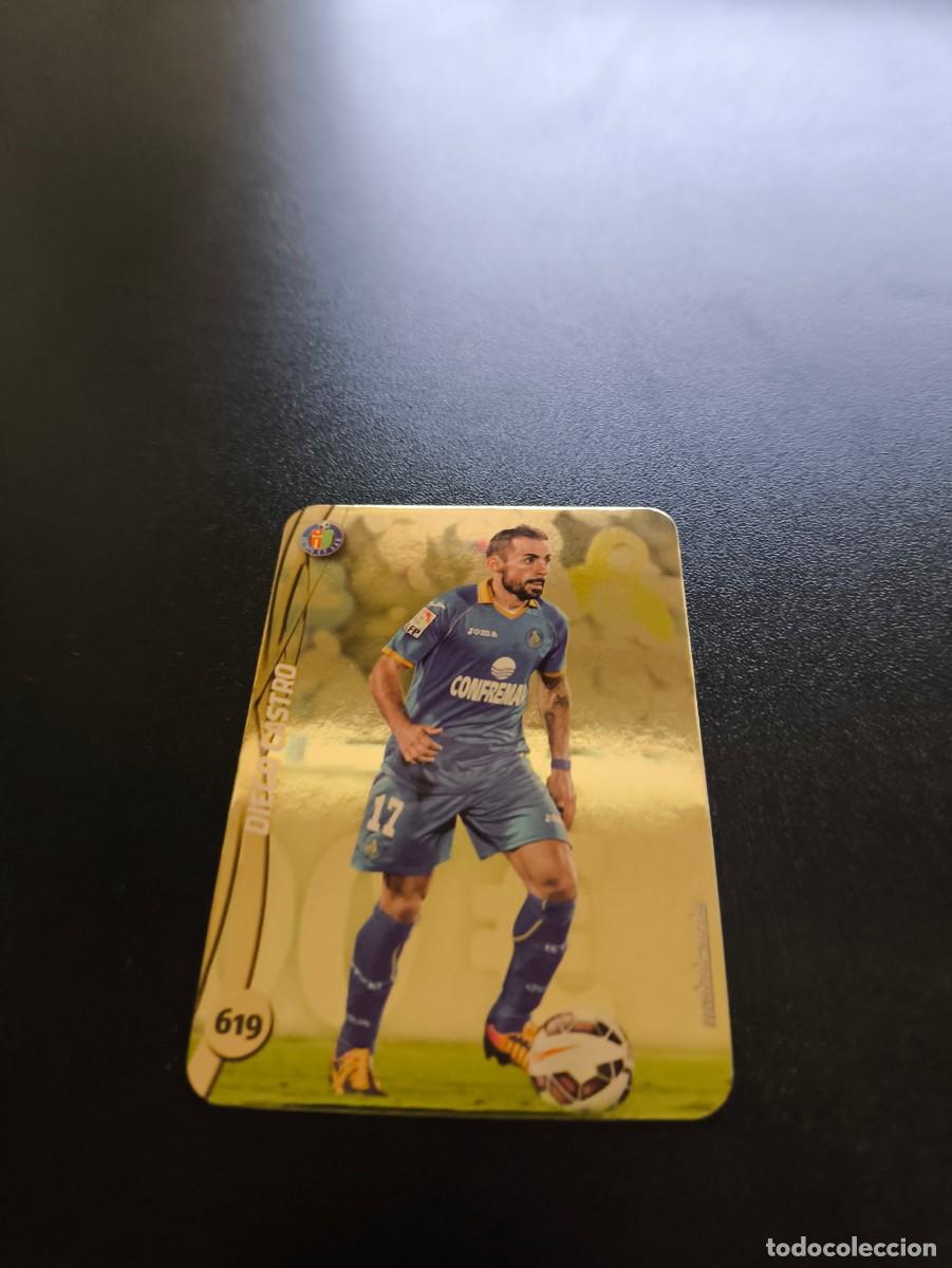 Cromos de F&uacute;tbol: 619 DIEGO CASTRO GETAFE BRILLO LISO DORADO MUNDICROMO LIGA 2014 2015 14 15 NO PANINI ESTE