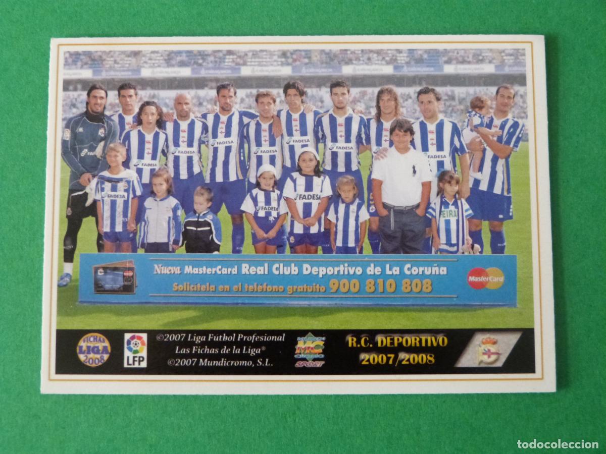 Cromos de F&uacute;tbol: TRADING CARD FUTBOL PLANTILLA INDICE DEPORTIVO LA CORU&Ntilde;A 326 FICHAS LIGA MUNDICROMO 2007-2008/07-08