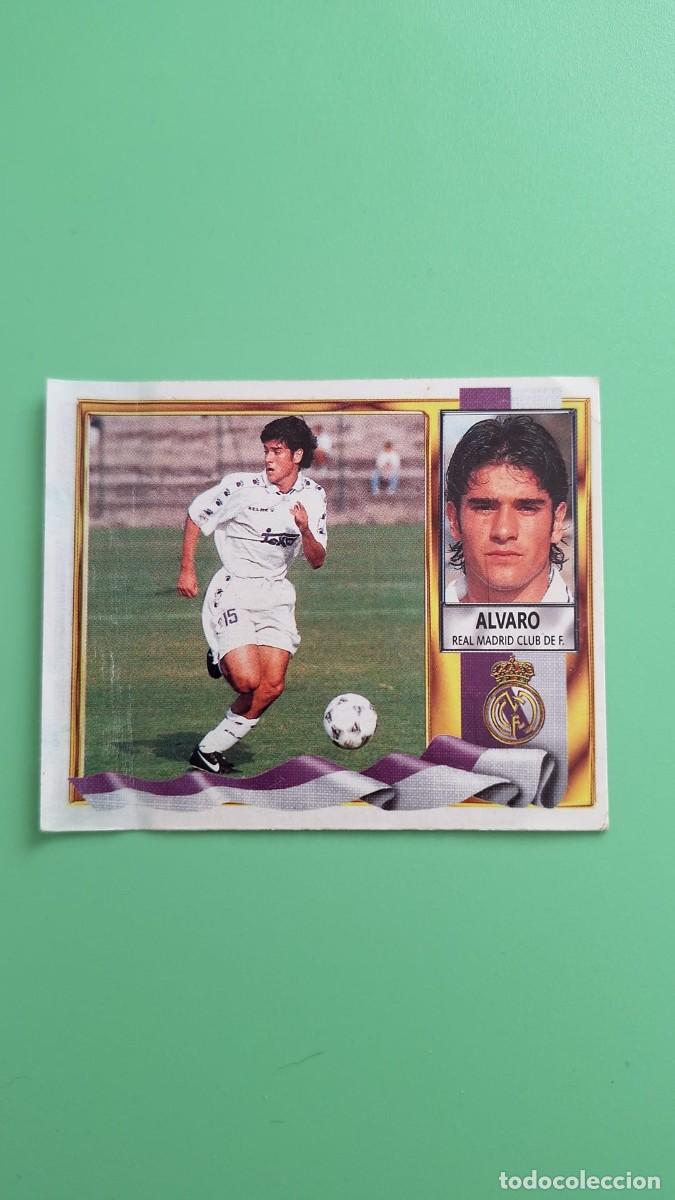Cromos de F&uacute;tbol: CROMO DE FUTBOL COLOCA ALVARO REAL MADRID DESPEGADO VENTANILLA LATERAL 95 96 1995 1996 RJO