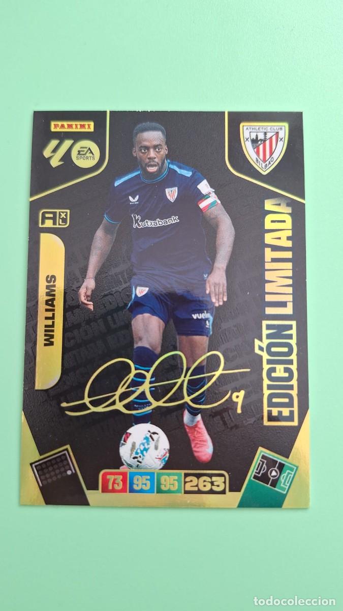 Cromos de F&uacute;tbol: CROMO DE FUTBOL ADRENALYN XL WILLIAMS EDICI&Oacute;N LIMITADA FIRMADA 25 26 2025 2026
