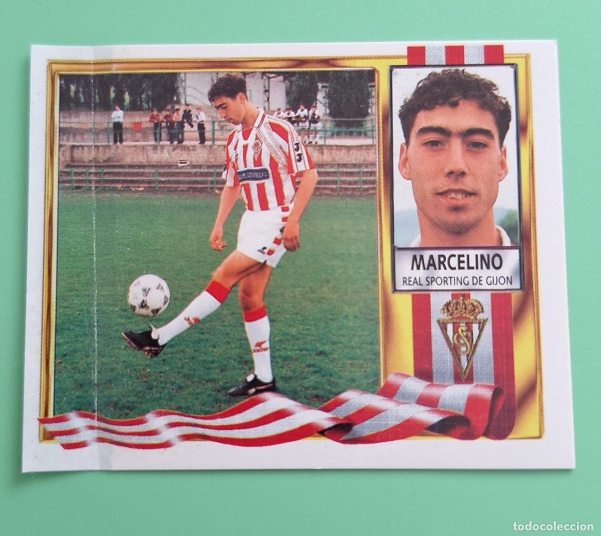 Cromos de F&uacute;tbol: CROMO DE FUTBOL COLOCA MARCELINO SPORTING DESPEGADO VENTANILLA LATERAL 95 96 1995 1996 RJO