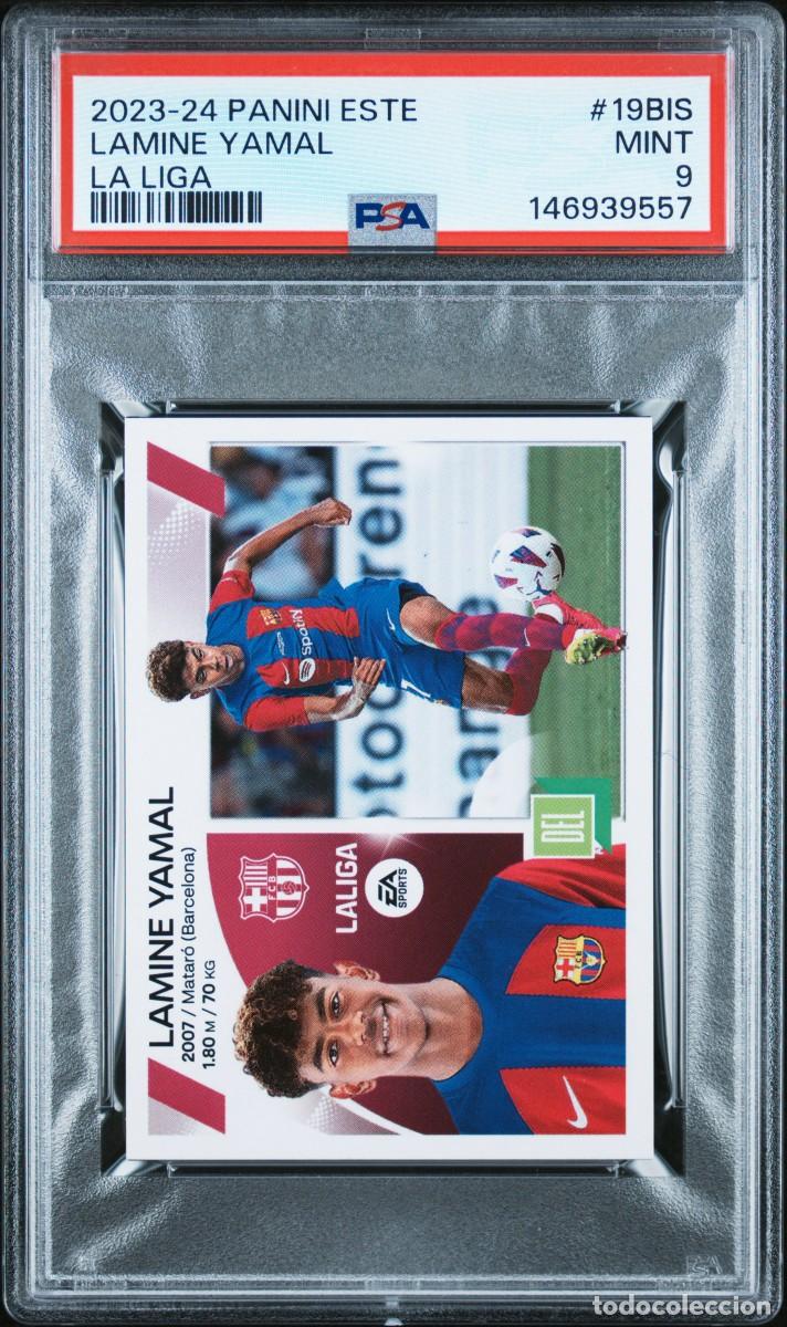 Cromos de F&uacute;tbol: Rookie Lamine Yamal #19BIS Panini Este La Liga 2023 2024 PSA 9