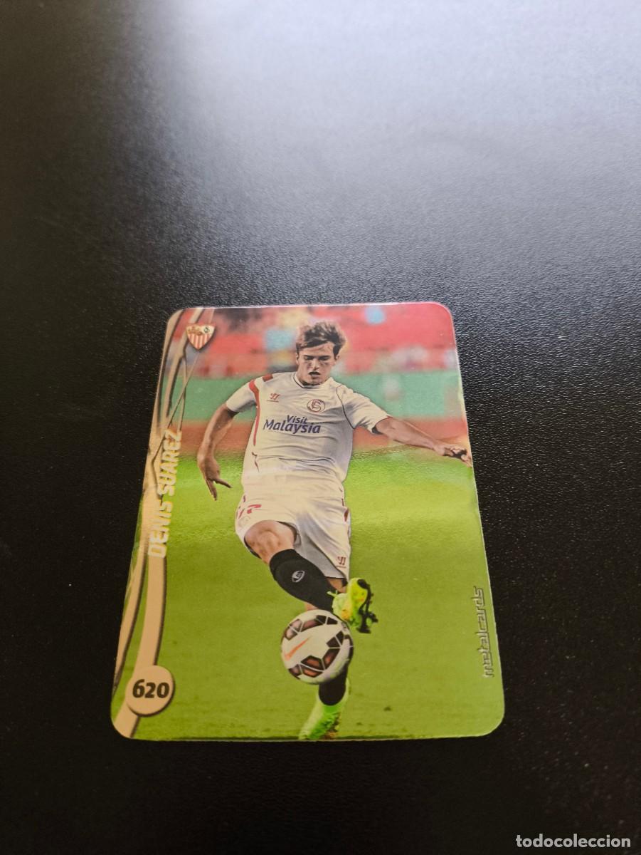 Cromos de F&uacute;tbol: 620 DENIS SUAREZ SEVILLA BRILLO LISO PLATA MUNDICROMO LIGA 2014 2015 14 15 NO PANINI ESTE
