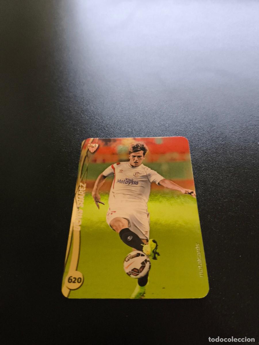 Cromos de F&uacute;tbol: 620 DENIS SUAREZ SEVILLA BRILLO LISO DORADO MUNDICROMO LIGA 2014 2015 14 15 NO PANINI ESTE