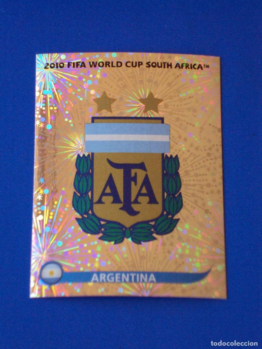 Cromos de F&uacute;tbol: 107 ESCUDO ARGENTINA MUNDIAL FUTBOL SOUTH AFRICA 2010 FIFA WORLD CUP PANINI CROMO NUEVO