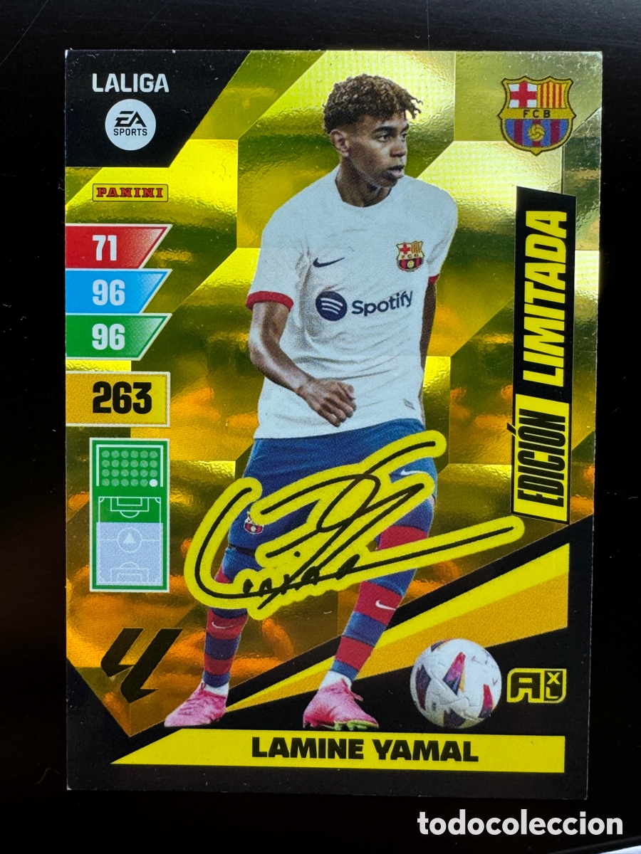 Cromos de Futebol: Lamine Yamal Edici&oacute;n Limitada Firmada Barcelona Adrenalyn 2023/24