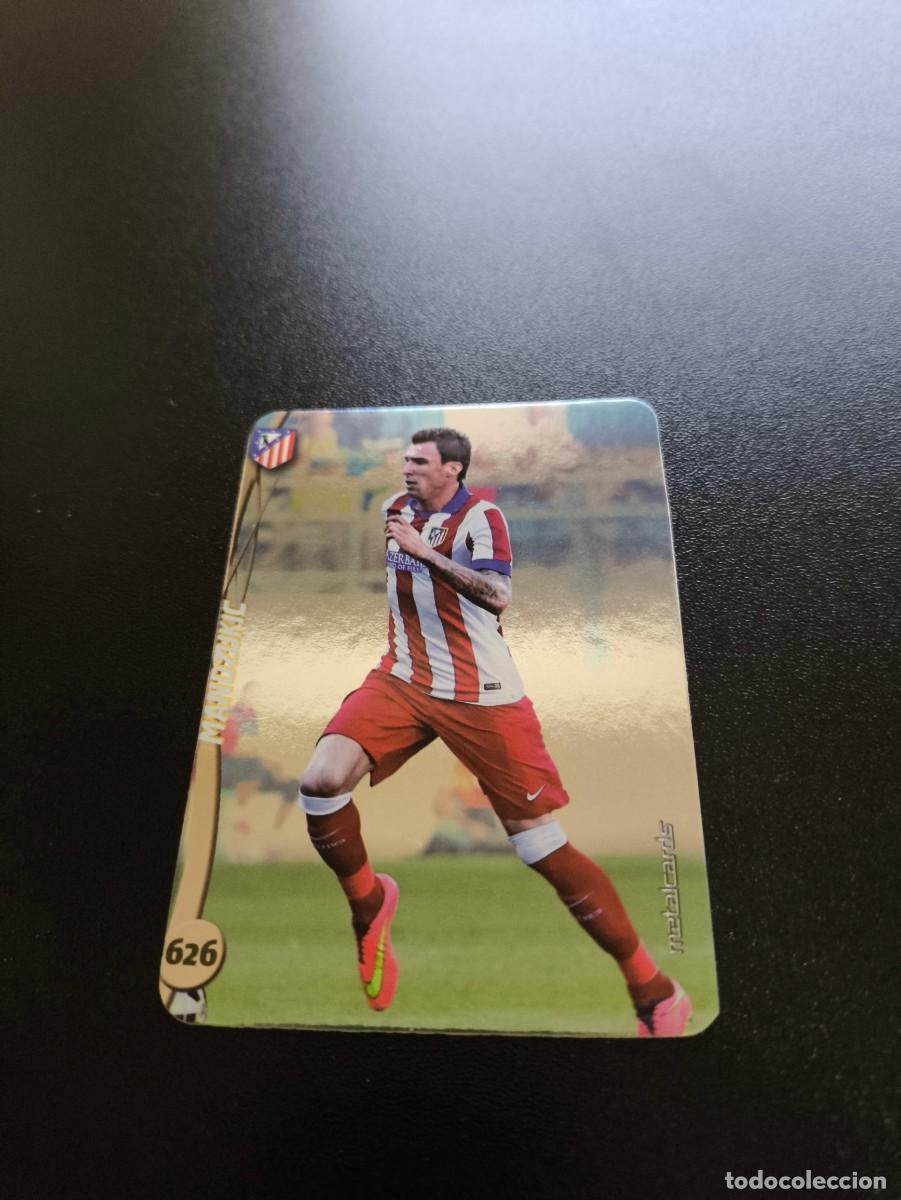 Football Stickers: 626 Mandzukic ATLETICO DE MADRID BRILLO LISO PLATA MUNDICROMO LIGA 2014 2015 14 15 NO PANINI ESTE