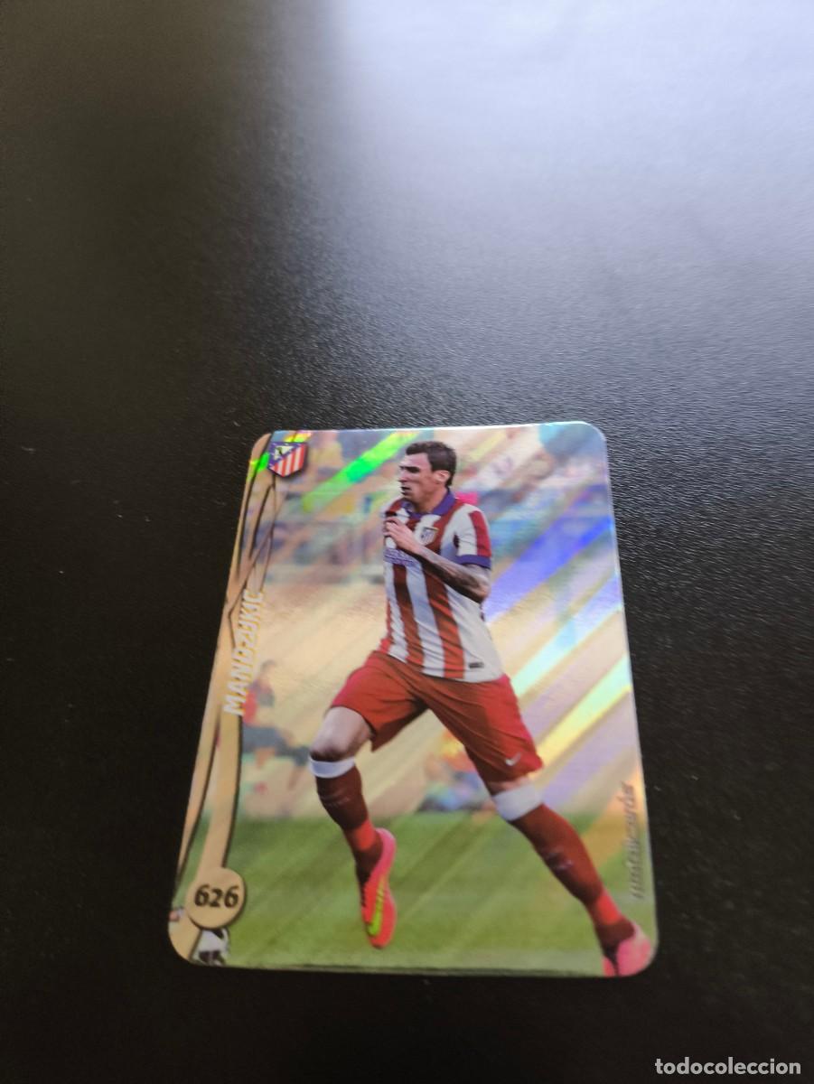 Football Stickers: 626 Mandzukic ATLETICO DE MADRID BRILLO RAYAS PLATA MUNDICROMO LIGA 2014 2015 14 15 NO PANINI ESTE