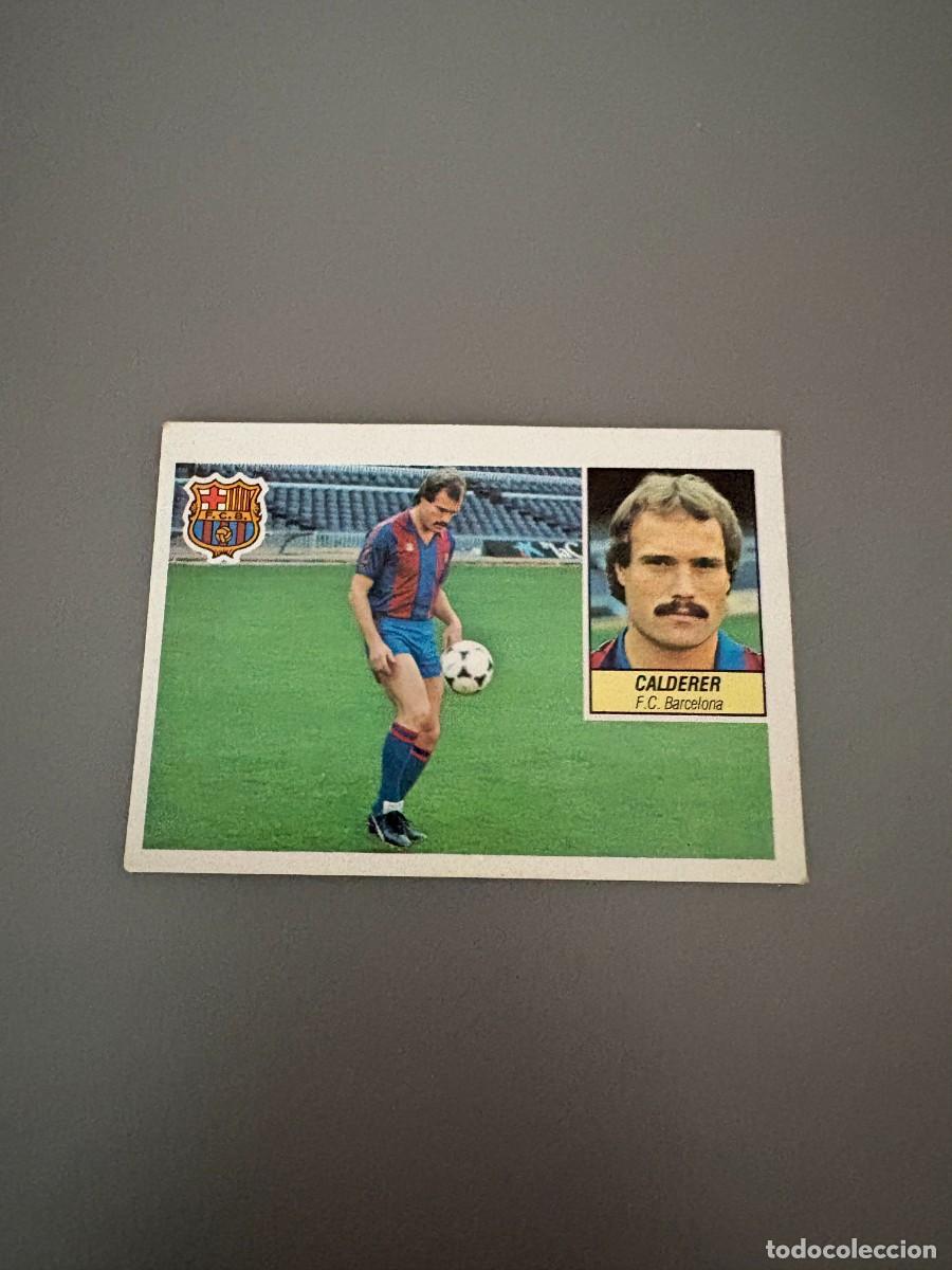 Fu&szlig;ball-Sticker: CALDERER CALDER&Eacute; FICHAJE 27 CROMO LIGA ESTE 84 85 1984 1985 DIFICIL SIN PEGAR BAR&Ccedil;A