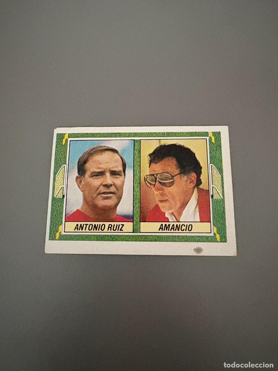 Football Stickers: AMANCIO ANTONIO RUIZ VERSION ENTRENADORES CROMO LIGA ESTE 84 85 1984 1985 DIFICIL SIN PEGAR
