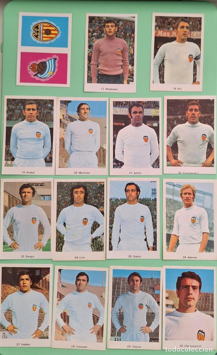 Cromos de F&uacute;tbol: CROMOS DE FUTBOL LOTE VALENCIA RUIZ ROMERO LIGA 72 73 1972 1973 SIN PEGAR EQUIPO COMPLETO LEER