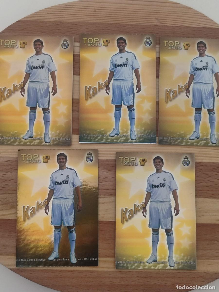 Cromos de F&uacute;tbol: Lote 5 cartas iguales Kaka Top10