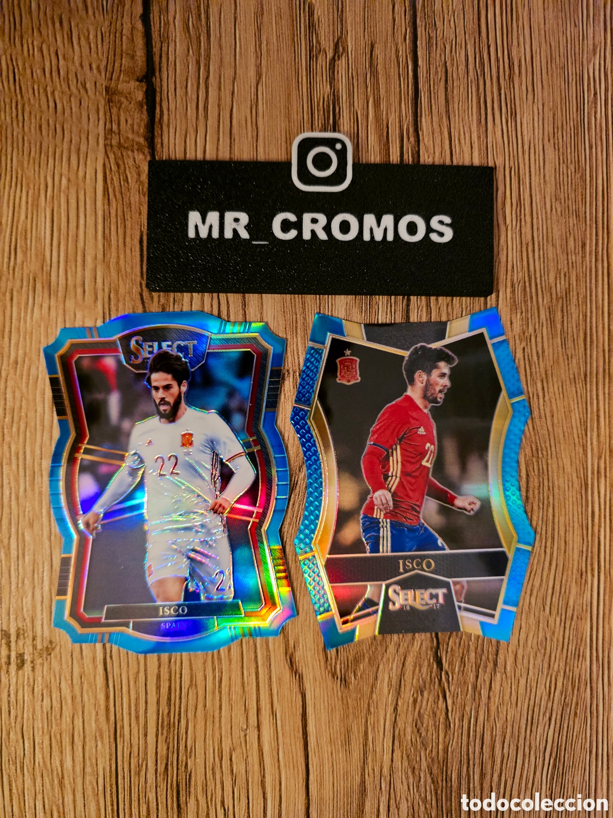Cromos de F&uacute;tbol: Lote 2 cards panini select 16-17 y 17-18 spain isco