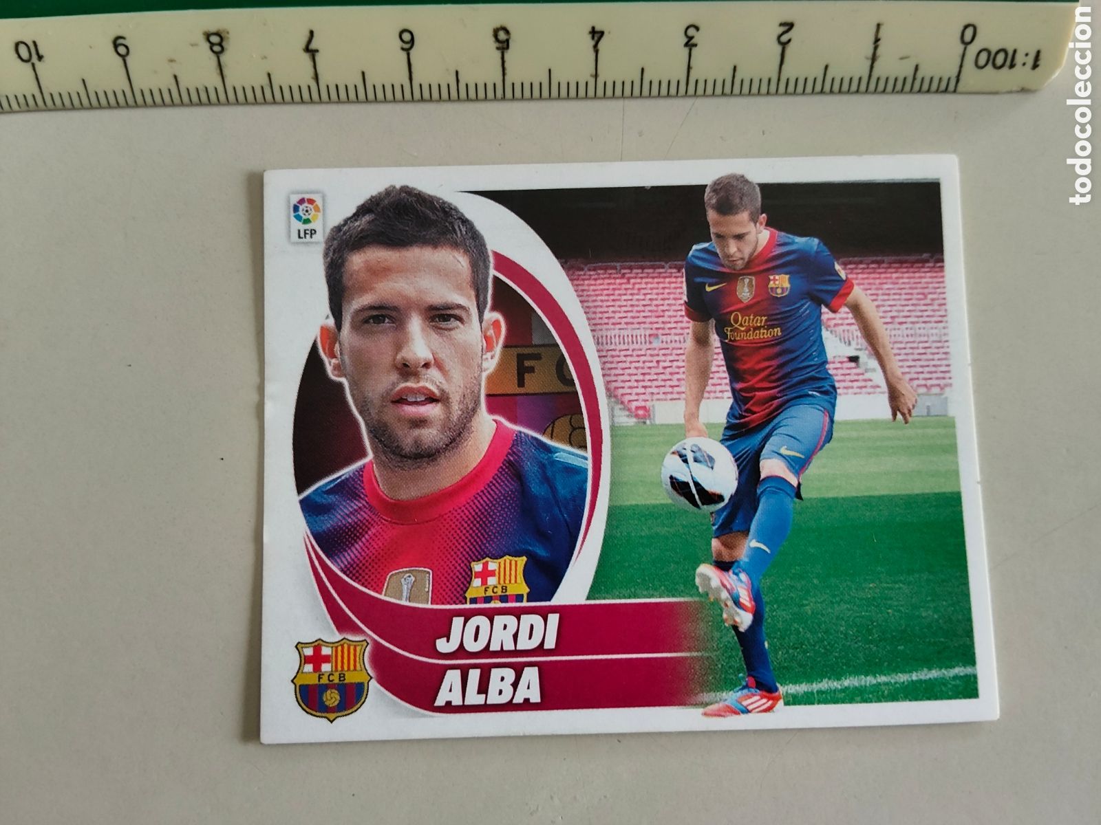Cromos de F&uacute;tbol: Cromo Jordi Alba Rookie FC Barcelona temporada 2012-13 Fichaje numero 2 Ediciones ESTE