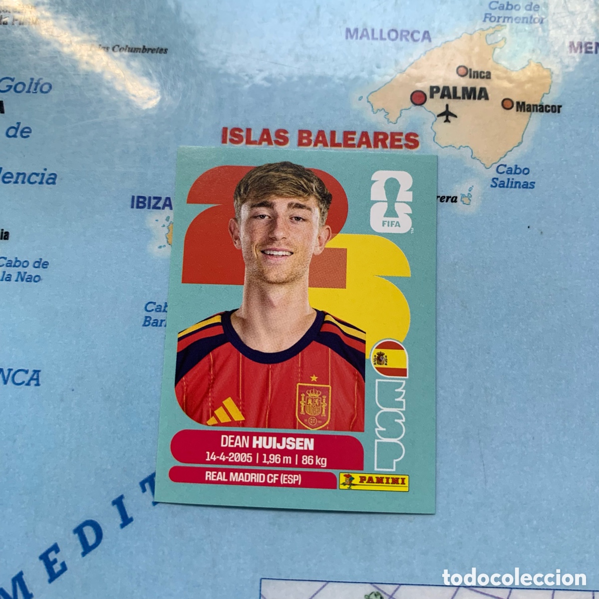 Football Stickers: Huijsen n&uacute;mero 5 de Espa&ntilde;a cromo panini Mundial Fifa World Cup 2026