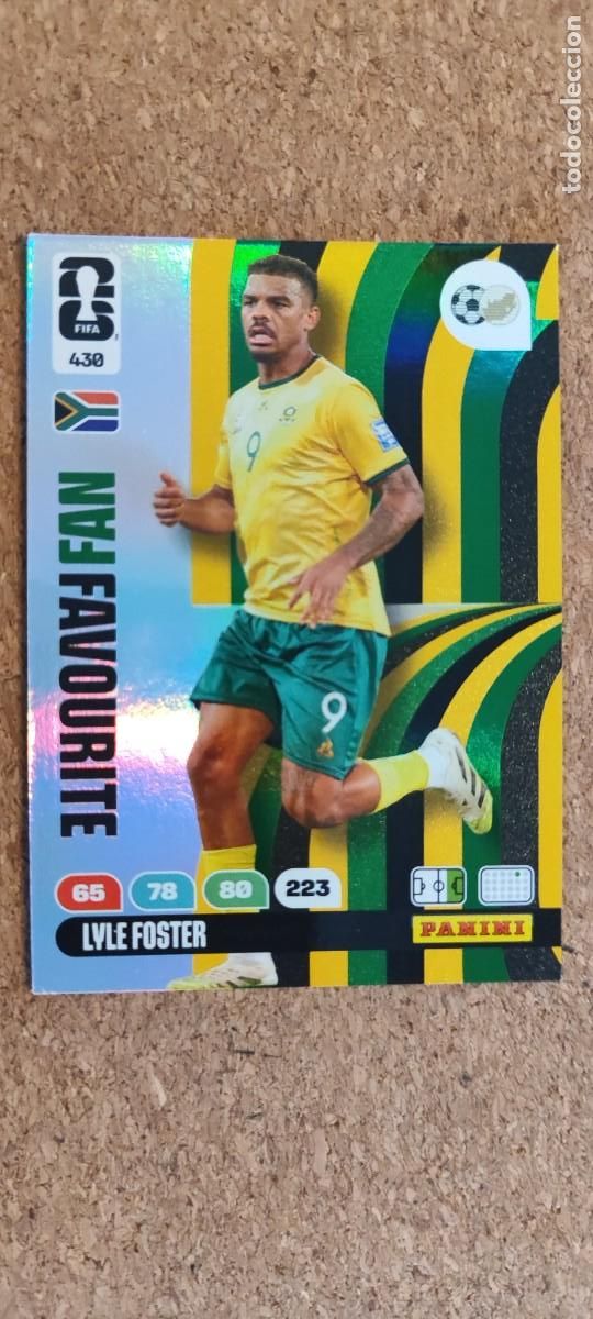 Cromos de F&uacute;tbol: ADRENALYN XL FIFA WORLD CUP 2026 CARD FAN FAVOURITE FOSTER SUDAFRICA # 430 PANINI